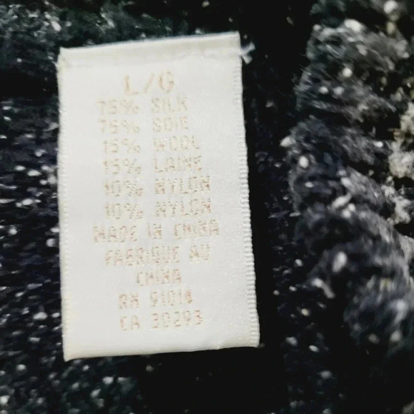 EP Pro Silk Wool Blend Golf Argyle Full Zip cardigan Black Heather Size … - Picture 7 of 9